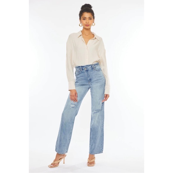 KanCan | Ultra High-Rise Asymmetrical Denim - Picture 1 of 13